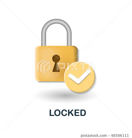 Locked icon. 3d illustration from security collection. Creative Locked 3d icon for web design, templates, infographics and more Locked icon. 3d illustration from security collection. Creative Locked 3d icon for web design, templates, infographics and more 98566111