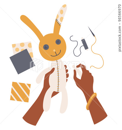 Handcraft creative workshop. Handmade hobby, creative work and art. Hands create crafts. Making decorative craftwork. Art crafts class vector banner for children Handcraft creative workshop. Handmade hobby, creative work and art. Hands create crafts. Making decorative craftwork. Art crafts class vector banner for children 98566970