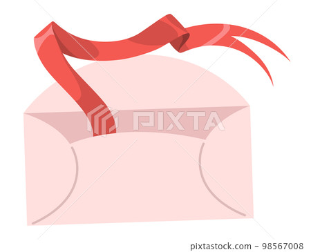 Envelope postcard or letter. Craft paper stationery or handmade isolated card, isolated paper mail. Stylish mail letter 98567008