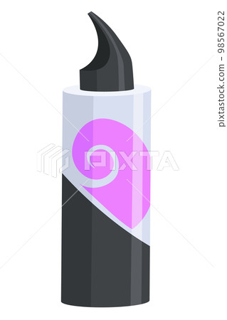 Hairdresser accessorie. Cartoon professional tool for barbershop. Salon barber accessory, foam for hair. Beauty fashion of hairdressing 98567022