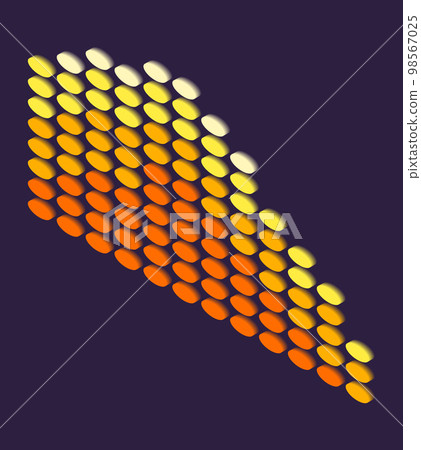 Isometric wave chart. Colorful infographic design. Design element for business presentation, statistics of data or landing page. Analysis and ui design vector illustration 98567025