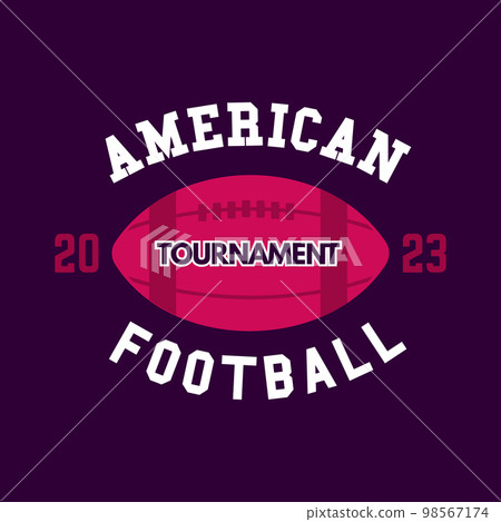 American football championship logo sport design Vector Image