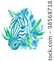 Animal wrapped in plants (zebra) Animal wrapped in plants (zebra) 98568718