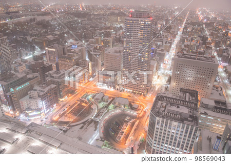 Hokkaido Sapporo night view material Hokkaido Sapporo night view material 98569043