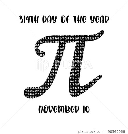 Happy international day of mathematics vector background illustration. 98569066