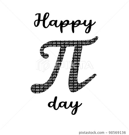 Happy international day of mathematics vector background illustration. 98569136