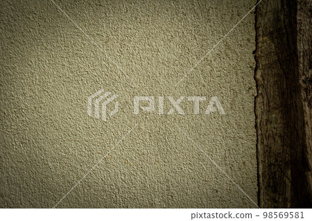 Old cement wall with the old wood texture design 98569581
