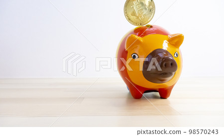 Bitcoin investment and piggy bank Bitcoin investment and piggy bank 98570243