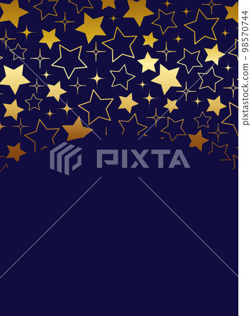 Glittering star background vertical position navy & gold 98570744