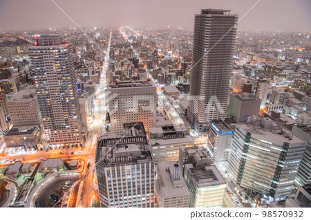 北海道札幌夜景素材 98570932