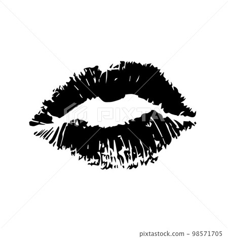 Vector lipstick lips kiss isolated on white background 98571705