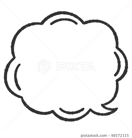 Illustration of a balloon like a cloud Illustration of a balloon like a cloud 98572115