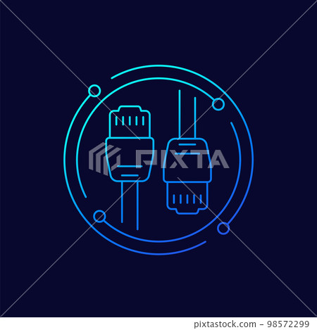 ethernet cables line vector icon ethernet cables line vector icon 98572299