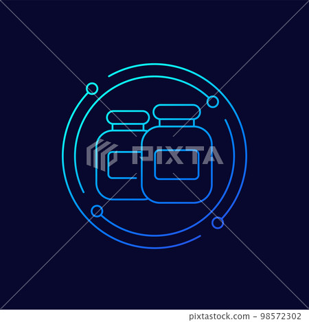 sport nutrition, protein line icon, vector sport nutrition, protein line icon, vector 98572302
