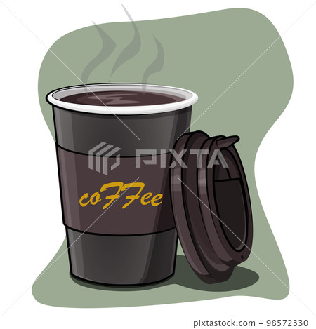 Beautiful paper cup for fragrant delicious coffee 98572330
