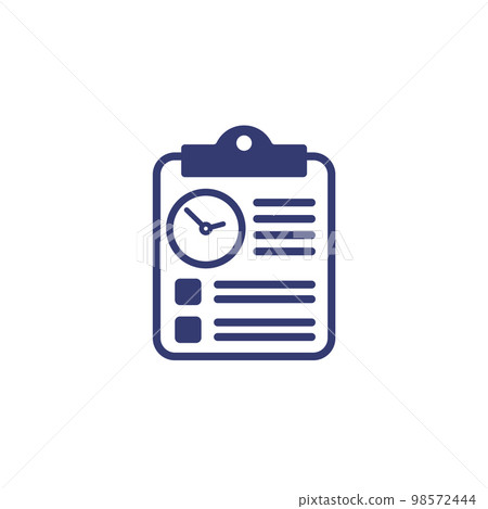 timesheet and time tracking icon 98572444