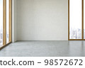 Modern style conceptual interior empty room 3d illustration 98572672