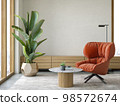 Modern style conceptual interior room 3d illustration 98572674