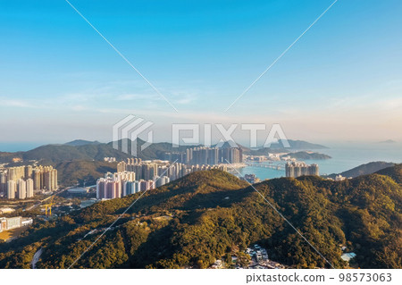 the landscape of Tseung Kwan O, hong kong 18 Jan 2022 98573063