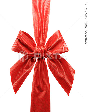 Red ribbon bow on white background. 3d Red ribbon bow on white background. 3d 98573204