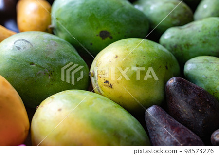 Set of Balinese fruits and vegetables . Flat lay Set of Balinese fruits and vegetables . Flat lay 98573276