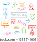 彩色手繪箭頭集 98574006