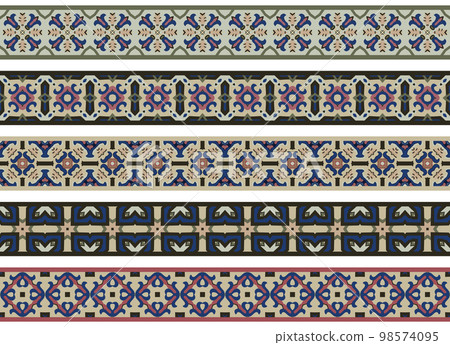 Seamless decorative borders Seamless decorative borders 98574095
