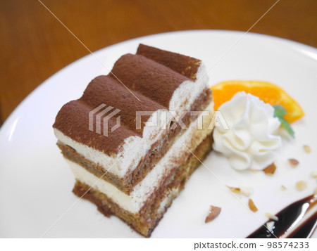 tiramisu on a plate 98574233