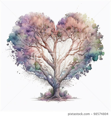 The Tree of love. Heart tree. Symbol of love.... - Stock Illustration ...