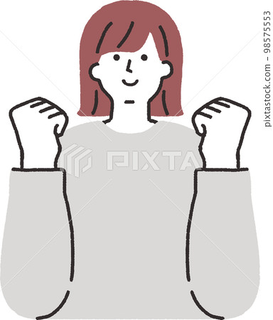 努力工作的女人擺出膽量姿勢 努力工作的女人擺出膽量姿勢 98575553