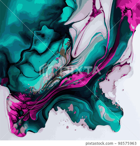 Marble texture design, colorful multicolored marble surface, curved lines, bright abstract design background - Vector Marble texture design, colorful multicolored marble surface, curved lines, bright abstract design background - Vector 98575963
