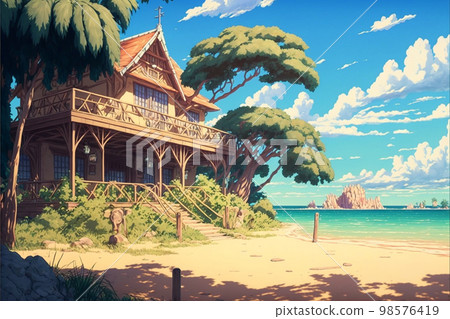 tropical resort pension summer hotel pool coast sandy beach tropical resort pension summer hotel pool coast sandy beach 98576419