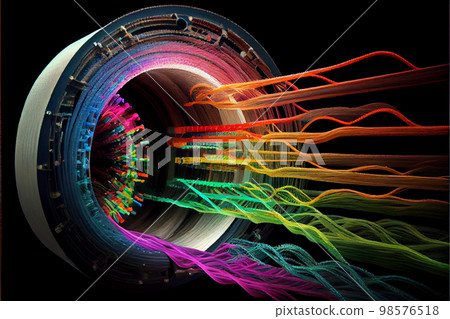 Fiber optics lights abstract background 98576518