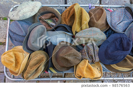 Wool Hats Top View 98576563