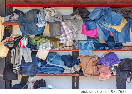 Messy Wardrobe Closet 98576813