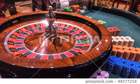 Casino, gambling and entertainment concept 98577258