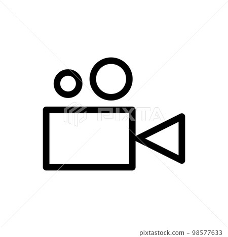 Simple camera icon line isolated on white background. Black flat thin icon on modern outline style. Linear symbol and editable stroke. Simple and pixel perfect stroke vector illustration 98577633