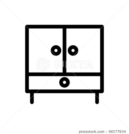 Furniture icon line isolated on white background. Black flat thin icon on modern outline style. Linear symbol and editable stroke. Simple and pixel perfect stroke vector illustration Furniture icon line isolated on white background. Black flat thin icon on modern outline style. Linear symbol and editable stroke. Simple and pixel perfect stroke vector illustration 98577634