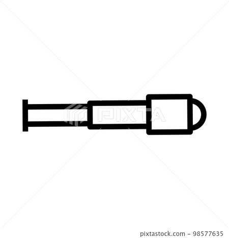 Spyglass icon line isolated on white background. Black flat thin icon on modern outline style. Linear symbol and editable stroke. Simple and pixel perfect stroke vector illustration Spyglass icon line isolated on white background. Black flat thin icon on modern outline style. Linear symbol and editable stroke. Simple and pixel perfect stroke vector illustration 98577635