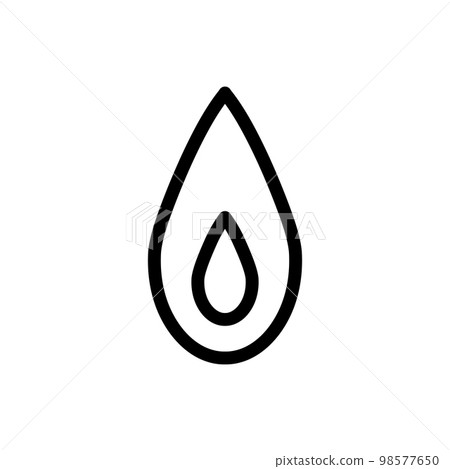 Flame icon line isolated on white background. Black flat thin icon on modern outline style. Linear symbol and editable stroke. Simple and pixel perfect stroke vector illustration 98577650