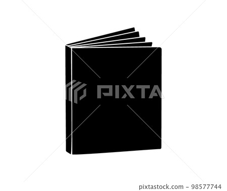Closed book silhouette. Education symbol. Book silhouette. Bookstore, library icon. Vector illustration Closed book silhouette. Education symbol. Book silhouette. Bookstore, library icon. Vector illustration 98577744