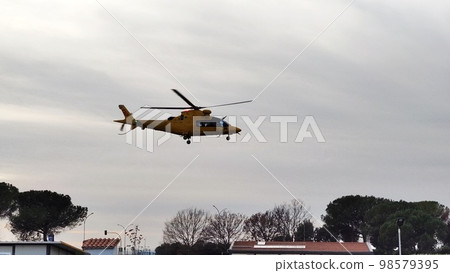 rome italy 2022 a northwest air ambulance takes off from a field near a hospital 98579395