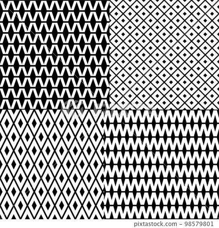 Rhombus seamless pattern. Simple vector geometric background. Rhombus seamless pattern. Simple vector geometric background. 98579801