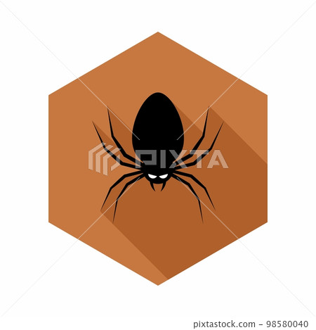 Halloween spider icon with glowing eyes, Halloween holiday. 98580040