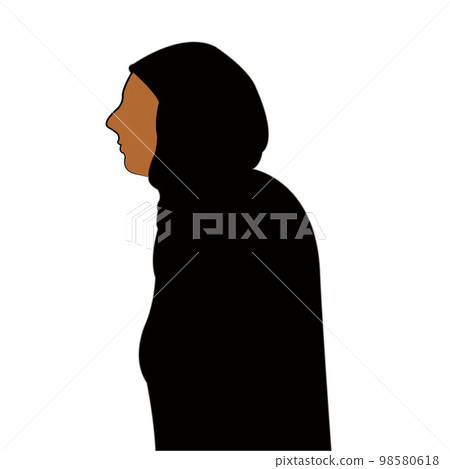 a woman head silhouette vector a woman head silhouette vector 98580618