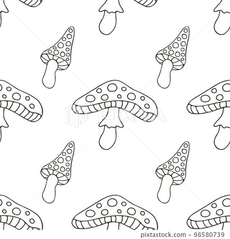 Autumn mood. Illustration in hand draw style. Seamless pattern Autumn mood. Illustration in hand draw style. Seamless pattern 98580739