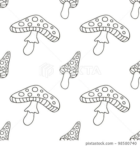 Autumn mood. Illustration in hand draw style. Seamless pattern Autumn mood. Illustration in hand draw style. Seamless pattern 98580740
