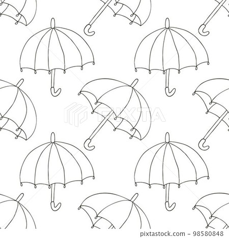 Autumn mood. Illustration in hand draw style. Seamless pattern 98580848