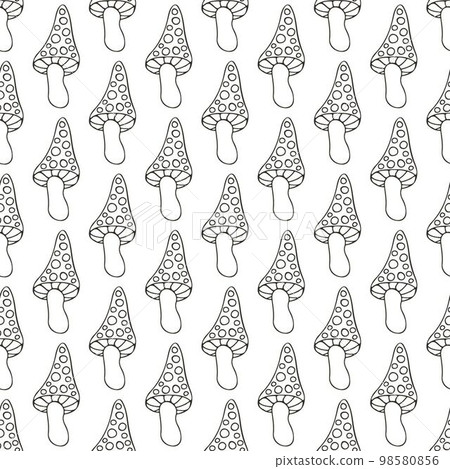 Autumn mood. Illustration in hand draw style. Seamless pattern 98580856