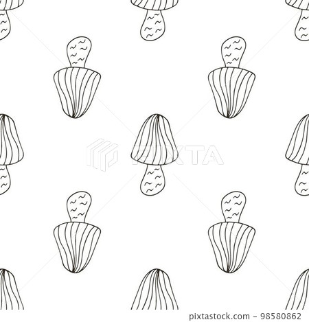 Autumn mood. Illustration in hand draw style. Seamless pattern 98580862